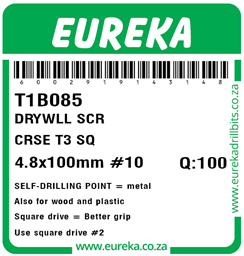 T1B085 - Drywall Screw T3 -T1B085_Label_T